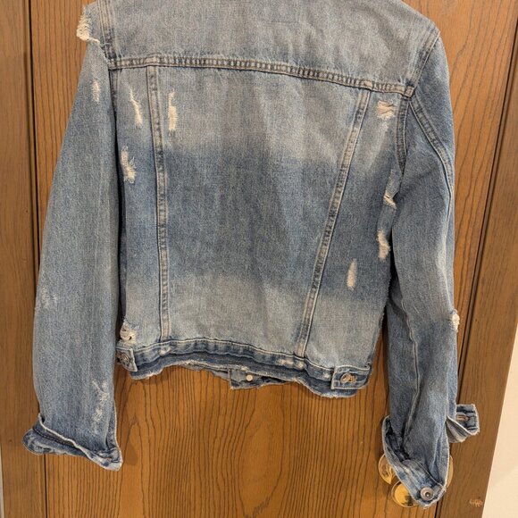 Zara Distressed Denim Jacket - Picture 3 of 3